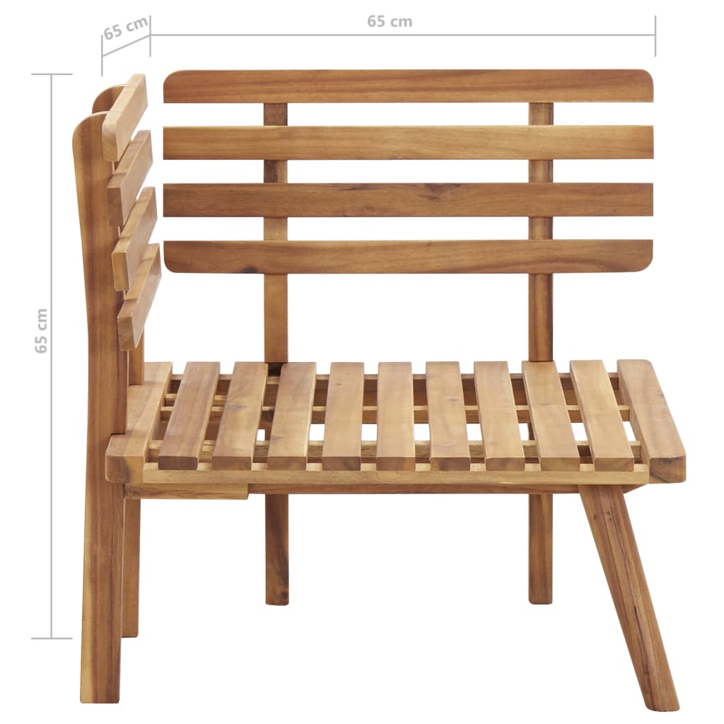 Juego de muebles de jardín 5 pzas madera maciza de acacia