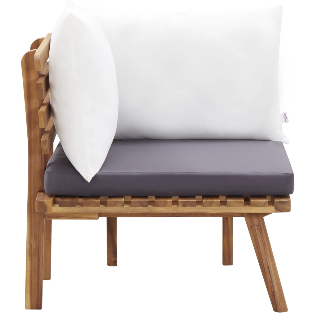 Juego de muebles de jardín 5 pzas madera maciza de acacia