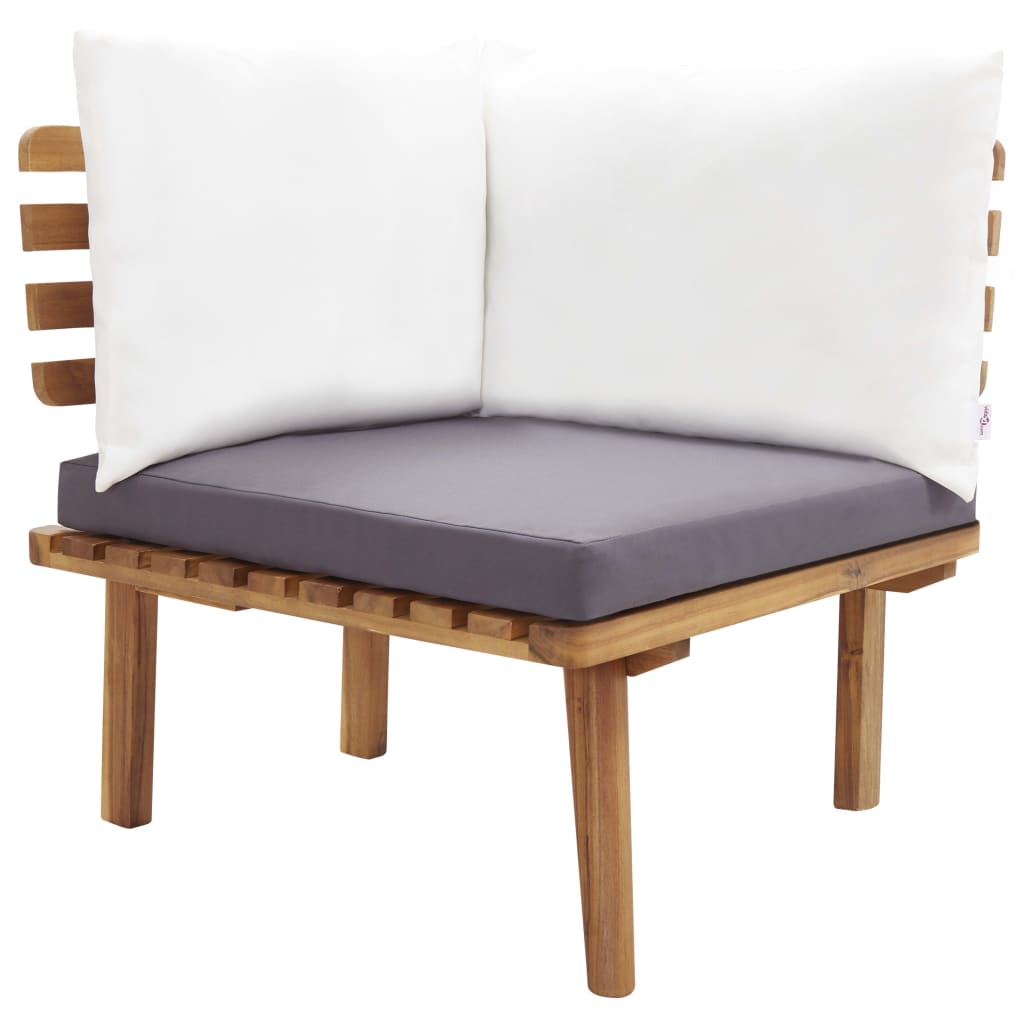 Juego de muebles de jardín 5 pzas madera maciza de acacia