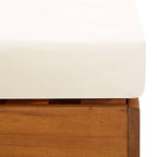 Muebles de jardín 5 pzas y cojines madera acacia blanco crema