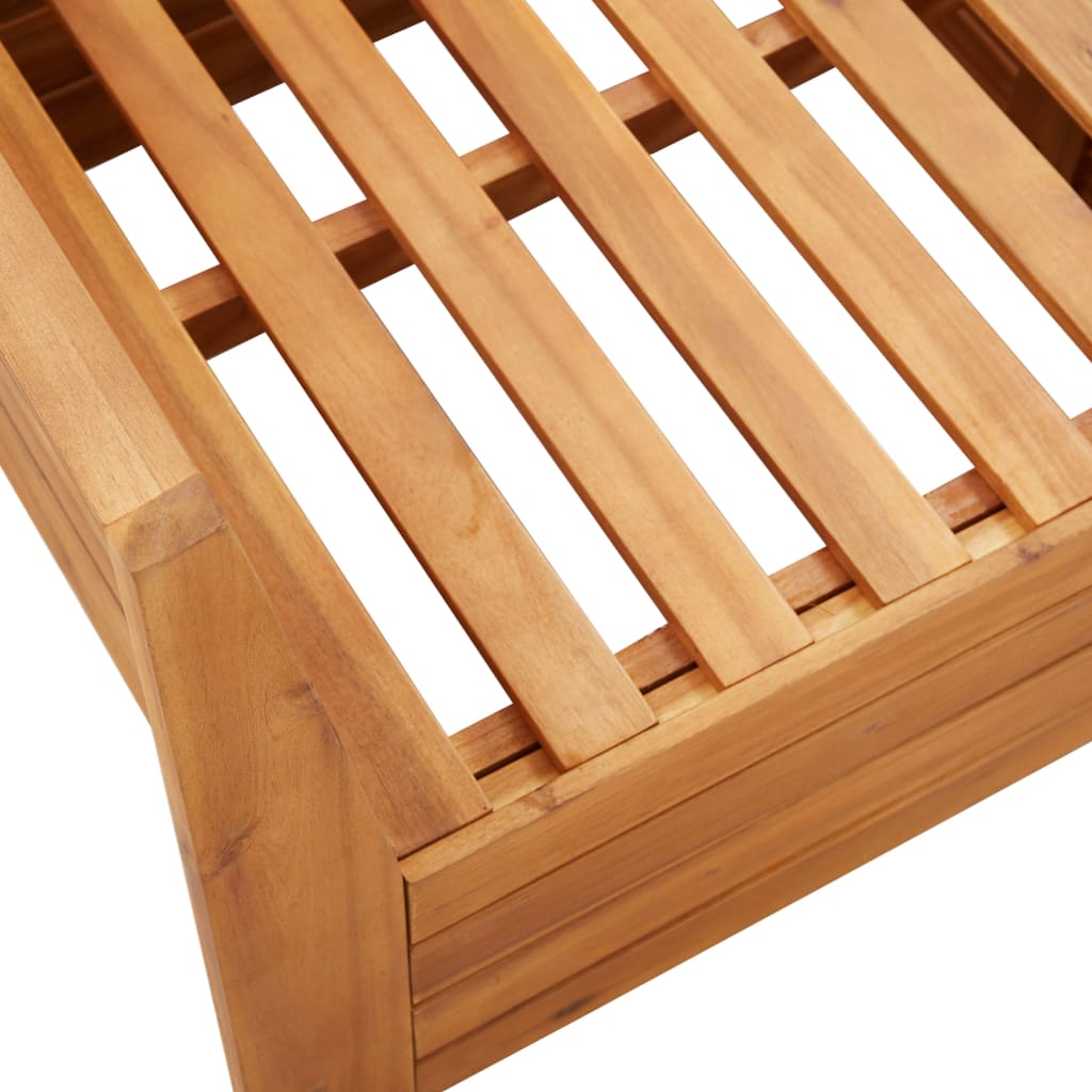 Muebles de jardín 5 pzas y cojines madera acacia blanco crema