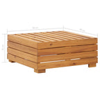 Muebles de jardín 5 pzas y cojines madera acacia blanco crema