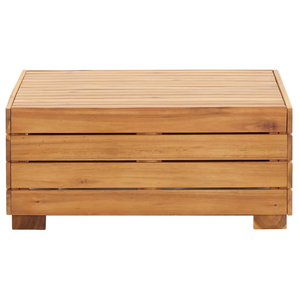 Muebles de jardín 5 pzas y cojines madera acacia blanco crema