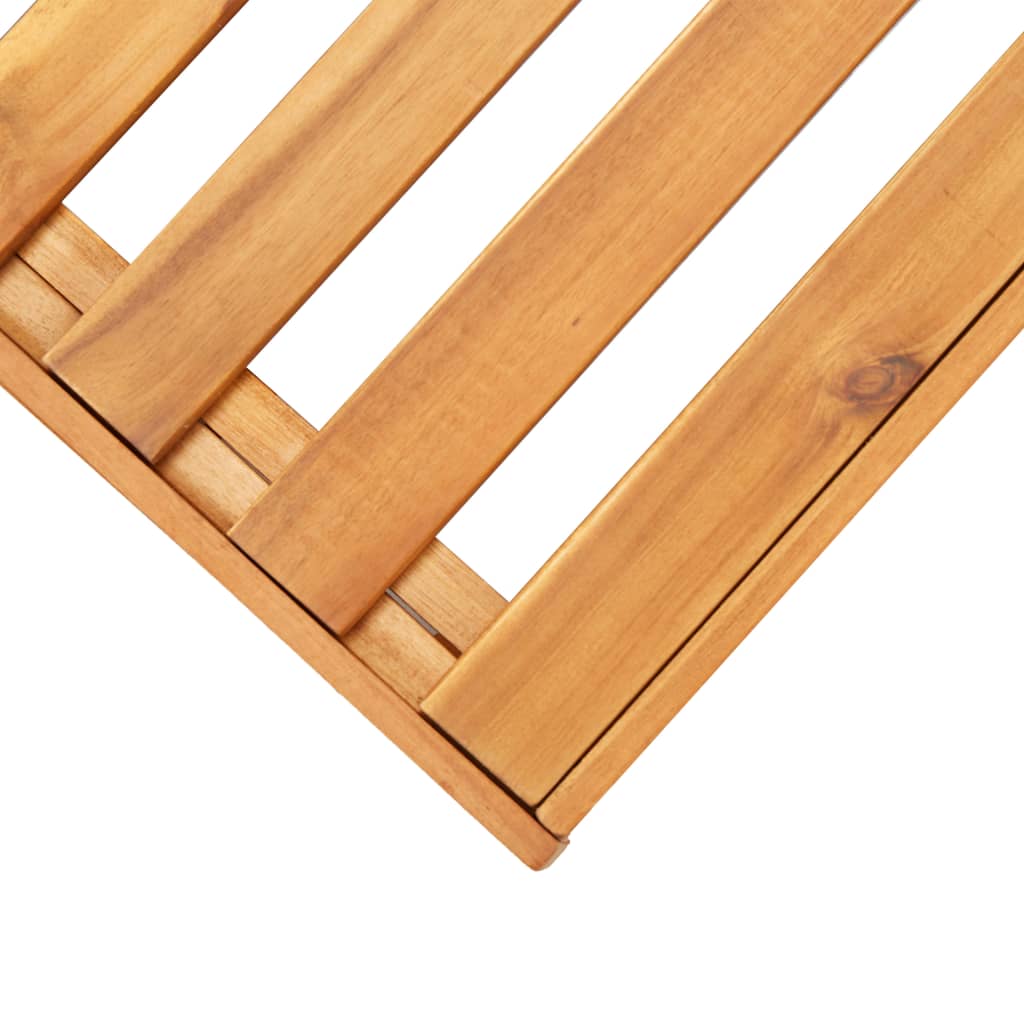 Reposapiés seccional con cojín 1 ud madera maciza de acacia