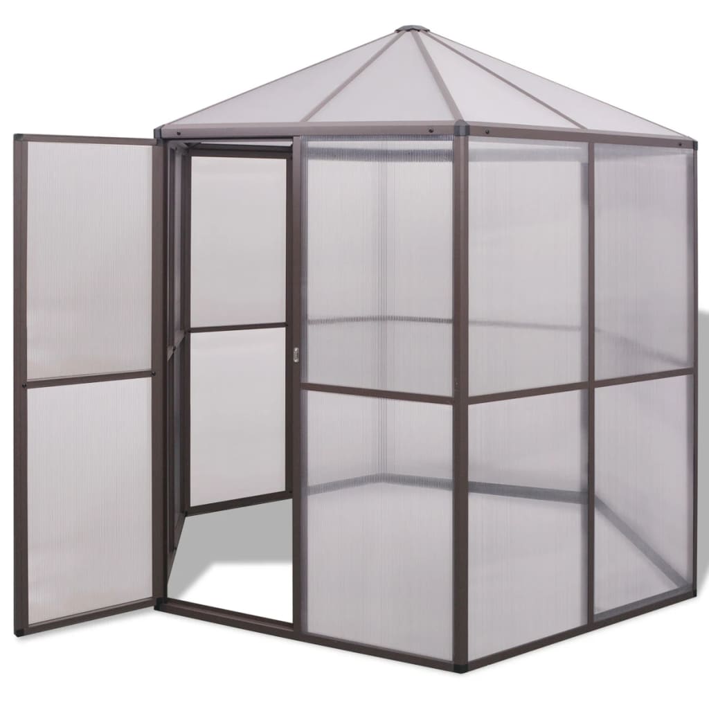 White Steel Greenhouse 10 m² 5x2x2.3 m