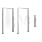 Ducha de exterior de acero inoxidable chorro doble