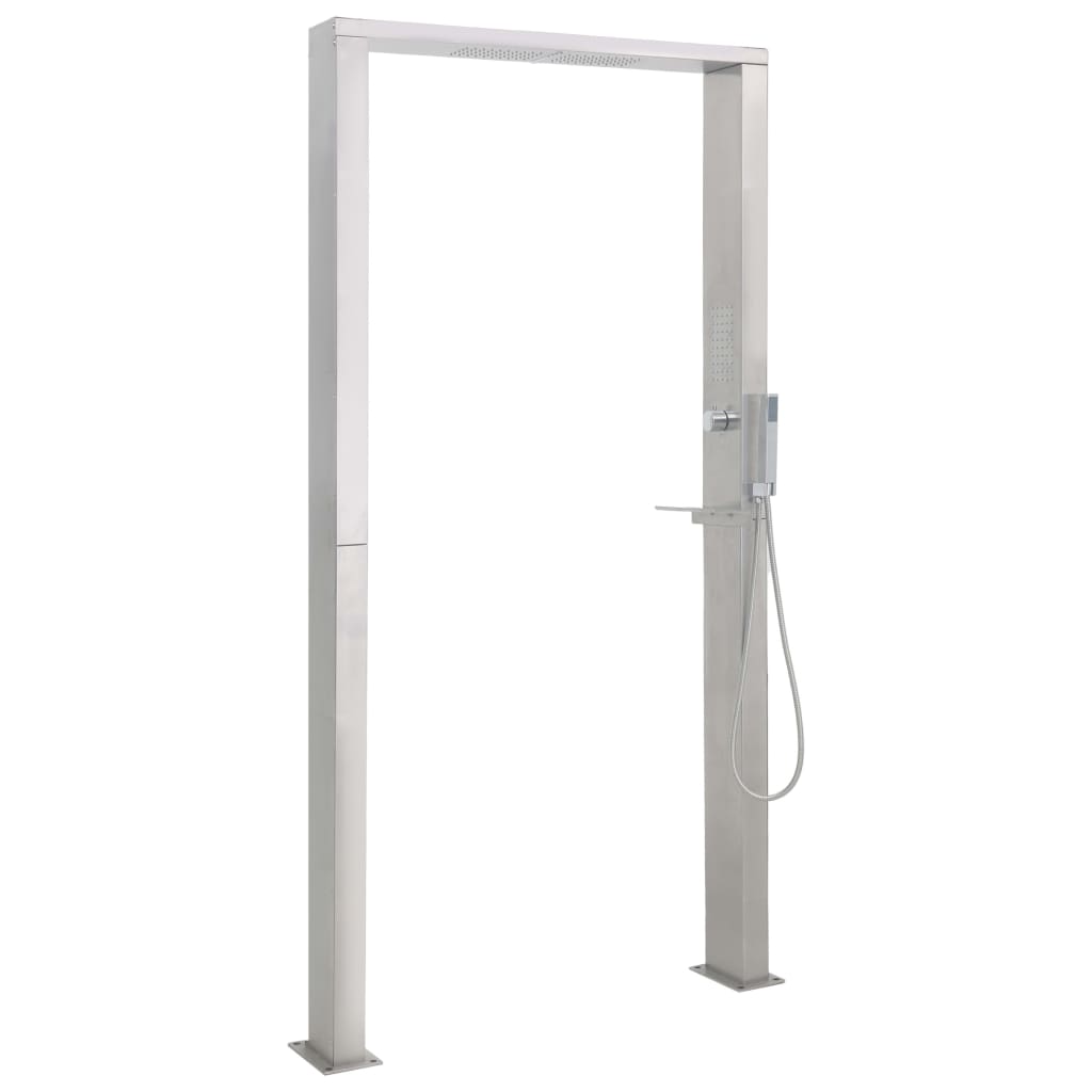 Ducha de exterior de acero inoxidable chorro doble