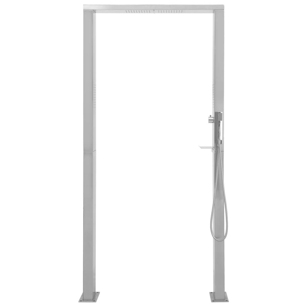Ducha de exterior de acero inoxidable chorro doble