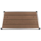 Plato de ducha de jardín WPC acero inoxidable gris 110x62 cm