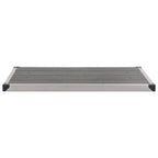 Plato de ducha de jardín WPC acero inoxidable gris 110x62 cm