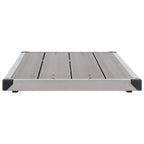 Plato de ducha de jardín WPC acero inoxidable gris 110x62 cm