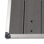 Plato de ducha de jardín WPC acero inoxidable gris 110x62 cm