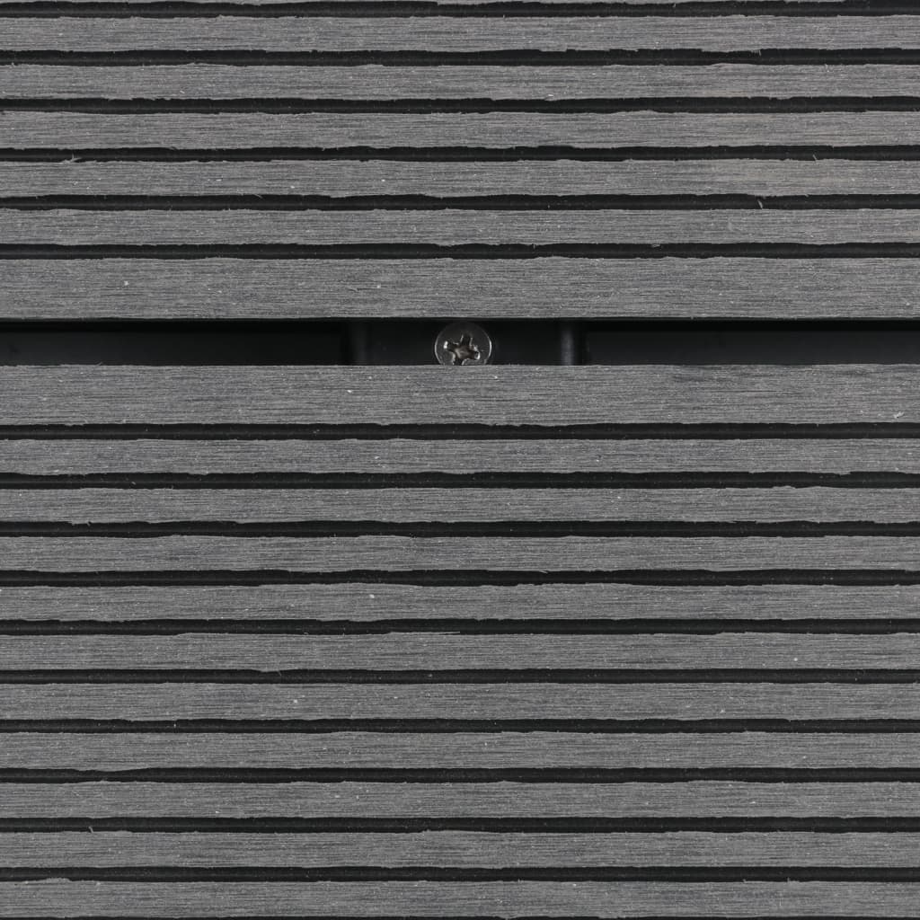 Plato de ducha de jardín WPC acero inoxidable gris 110x62 cm