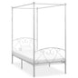 Cama con somier sin colchón metal blanco 90x200 cm