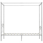 Estructura cama con dosel sin colchón metal blanco 120x200 cm