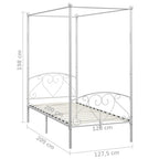 Estructura cama con dosel sin colchón metal blanco 120x200 cm