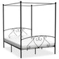 Estructura cama con dosel sin colchón metal blanco 140x200 cm