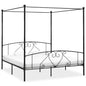 Estructura cama con dosel sin colchón metal blanco 140x200 cm