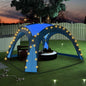 Party tent with LED 4 side walls green 3.6x3.6x2.3 m