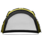 Carpa de fiesta con LED 4 paredes laterales verde 3,6x3,6x2,3 m