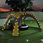 Party tent with LED 4 side walls green 3.6x3.6x2.3 m