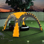 Party tent with LED 4 side walls green 3.6x3.6x2.3 m