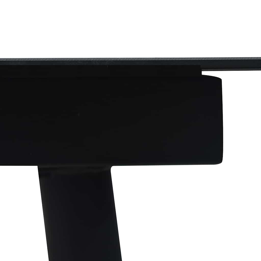 Set de comedor de jardín 7 pzas cuerda de algodón y acero negro