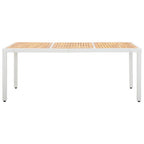 Conjunto de comedor de jardín 9 piezas ratán sintético blanco