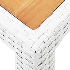 Conjunto de comedor de jardín 9 piezas ratán sintético blanco