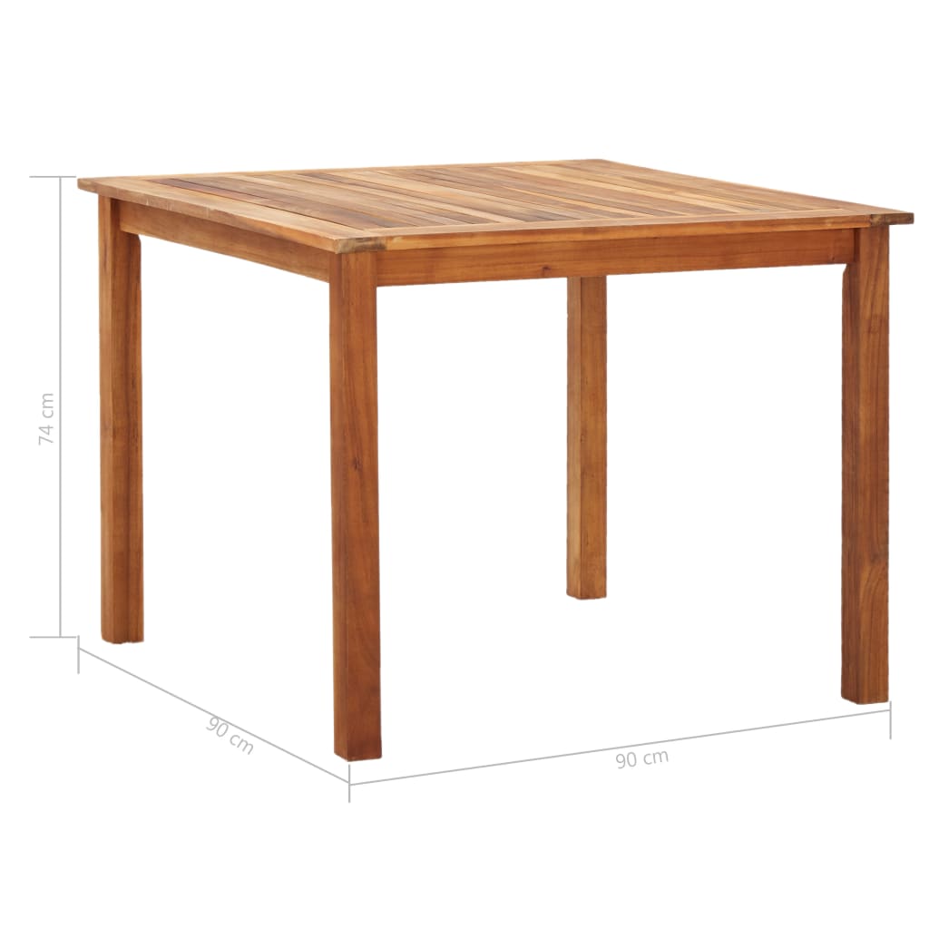 Set de comedor 5 pzas ratán sintético madera maciza acacia gris