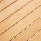 Set comedor jardín 7 pzas ratán sintético y madera acacia gris