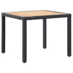 Set de comedor de jardín 5 pzas y cojines ratán sintético negro