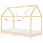 Estructura de cama infantil de madera maciza de pino 70x140 cm