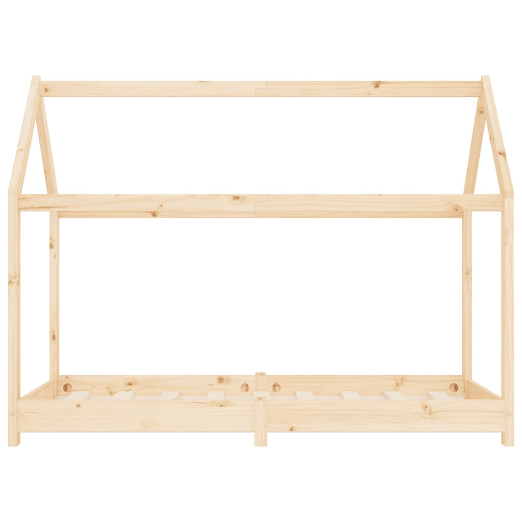 Estructura de cama infantil de madera maciza de pino 70x140 cm
