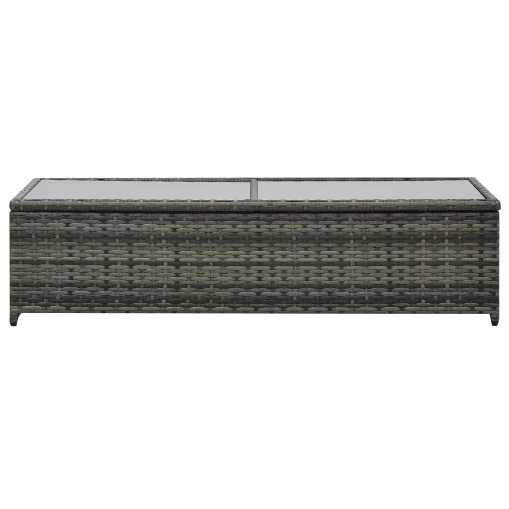 Muebles jardín 4 pzas y cojines ratán sintético gris antracita