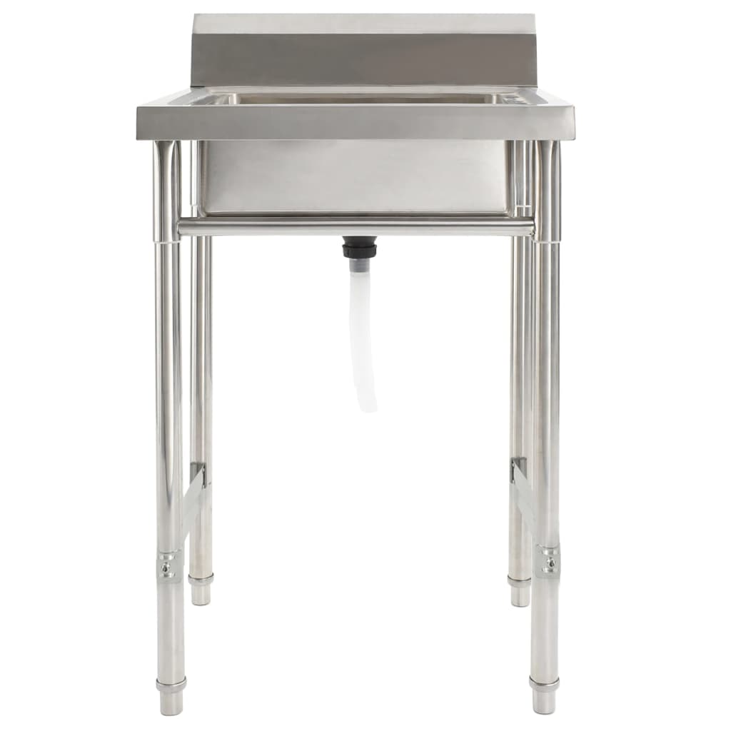 Fregadero de cocina con un seno acero inoxidable
