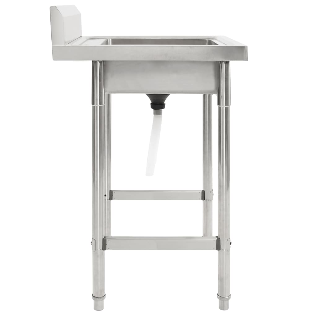 Fregadero de cocina con un seno acero inoxidable
