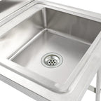 Fregadero de cocina con un seno acero inoxidable