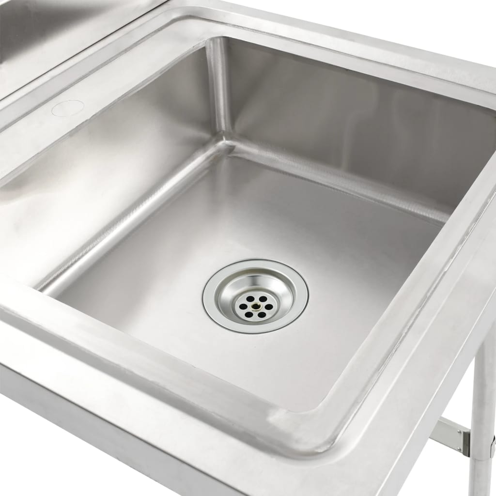 Fregadero de cocina con un seno acero inoxidable