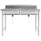 Fregadero de cocina con doble seno acero inoxidable