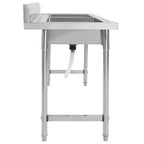 Fregadero de cocina con doble seno acero inoxidable