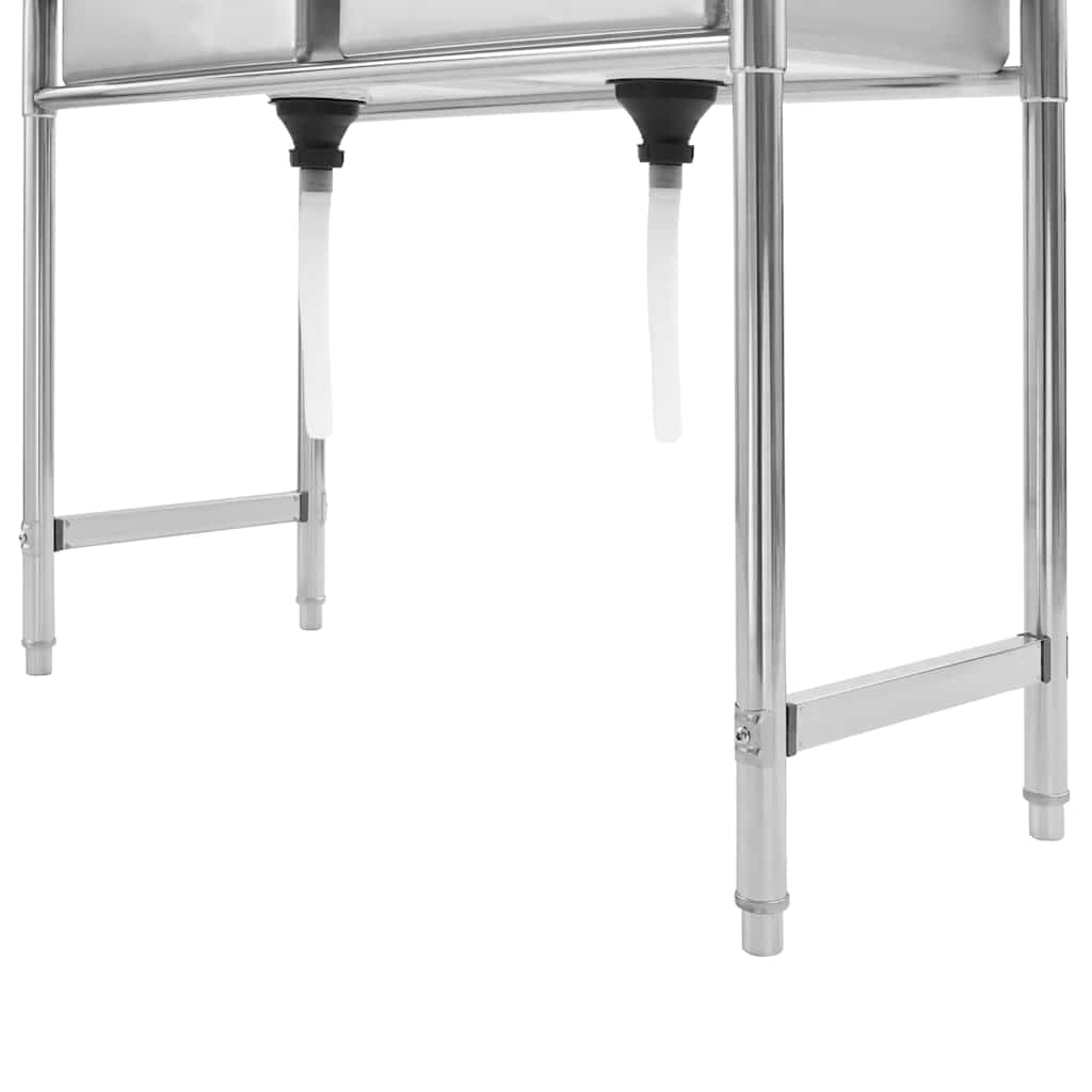 Fregadero de cocina con doble seno acero inoxidable