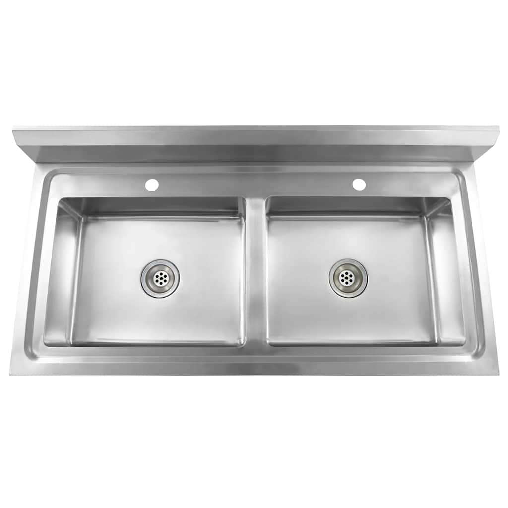 Fregadero de cocina con doble seno acero inoxidable