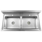 Fregadero de cocina con doble seno acero inoxidable