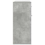 Aparador de madera contrachapada gris hormigón 88x30x70 cm