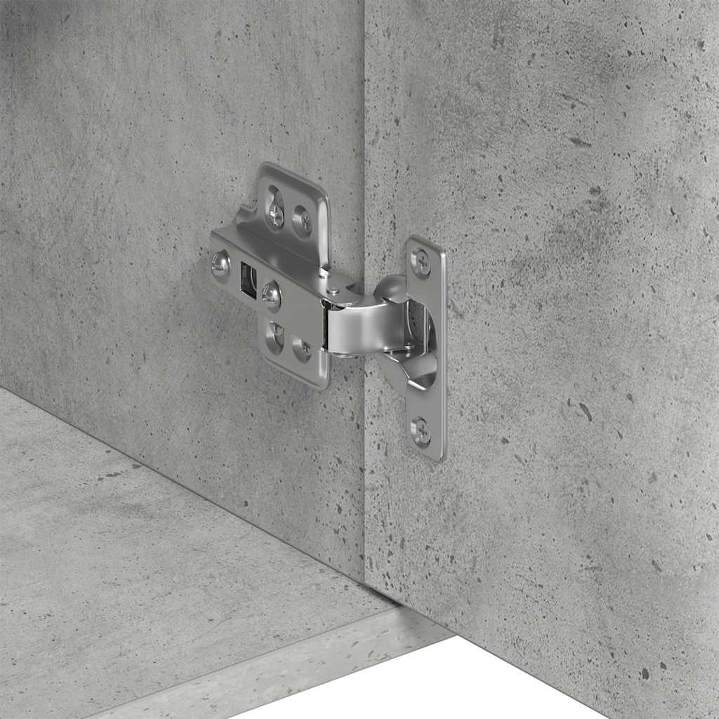 Aparador de madera contrachapada gris hormigón 88x30x70 cm