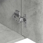 Aparador de madera contrachapada gris hormigón 88x30x70 cm