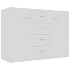 Aparador de madera contrachapada blanco 88x30x65 cm