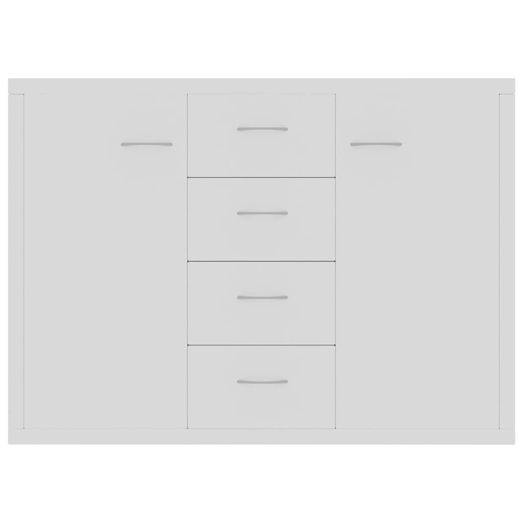 Aparador de madera contrachapada blanco 88x30x65 cm