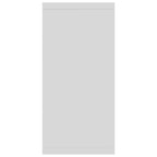Aparador de madera contrachapada blanco 88x30x65 cm